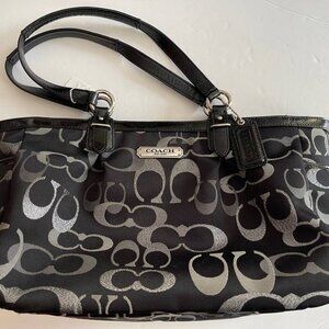 Coach Gallery Optic Signature Metallic Bag